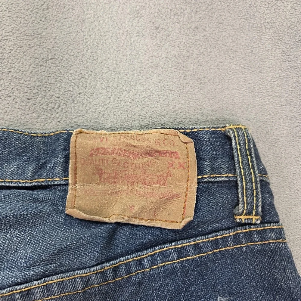 Levis‎ Jeans Mens Selvedge Straight Whiskers Honeycomb Paint Splatter Fits 30x32